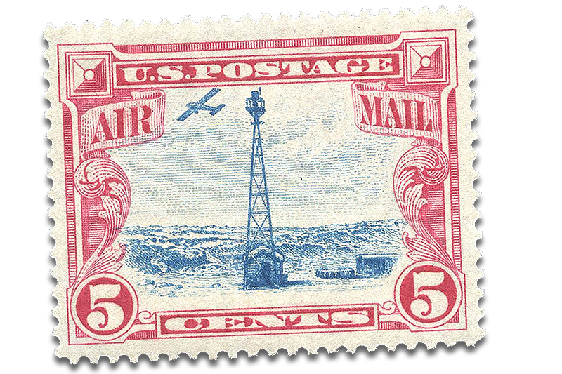 Early Airmail Stamp Showing Beacon